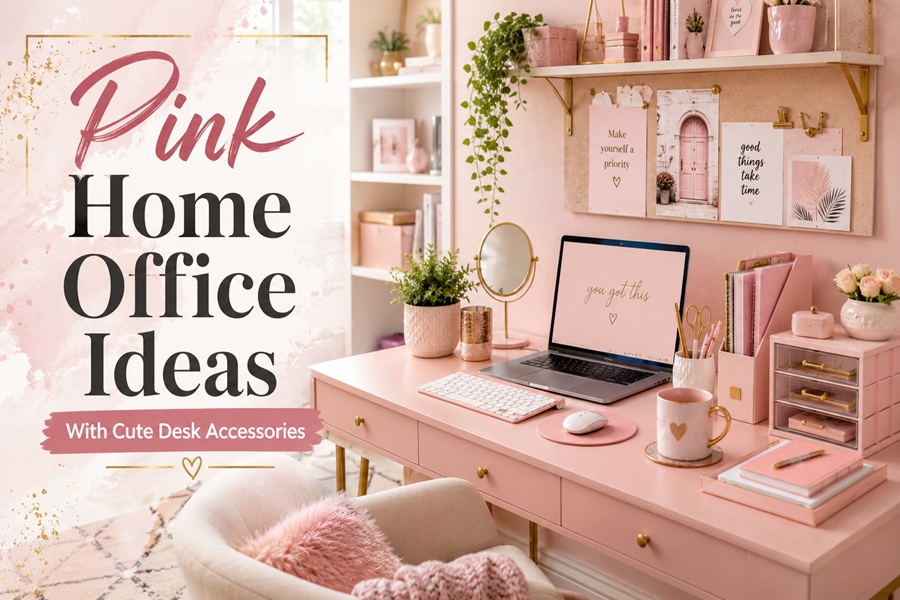 Pink Home Office Ideas