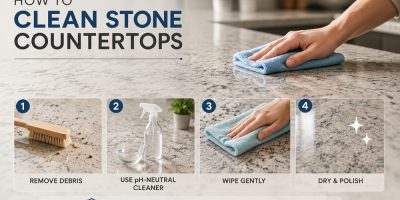 how to clean stone countertops
